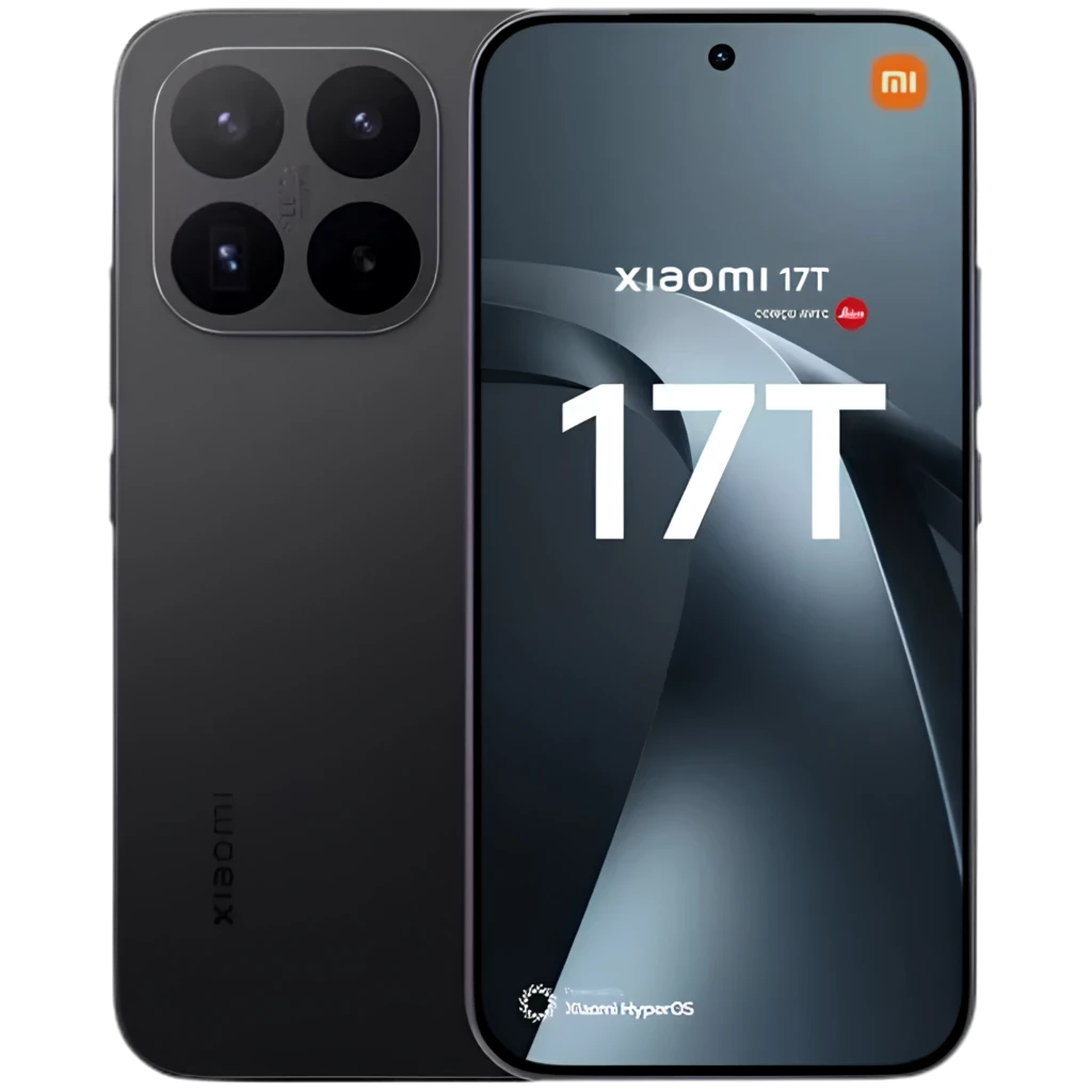 Xiaomi 17T 5G negro con pantalla OLED 6,3 pulgadas 120 Hz, frontal con cámara en orificio central y módulo trasero cuadrado con triple cámara grande