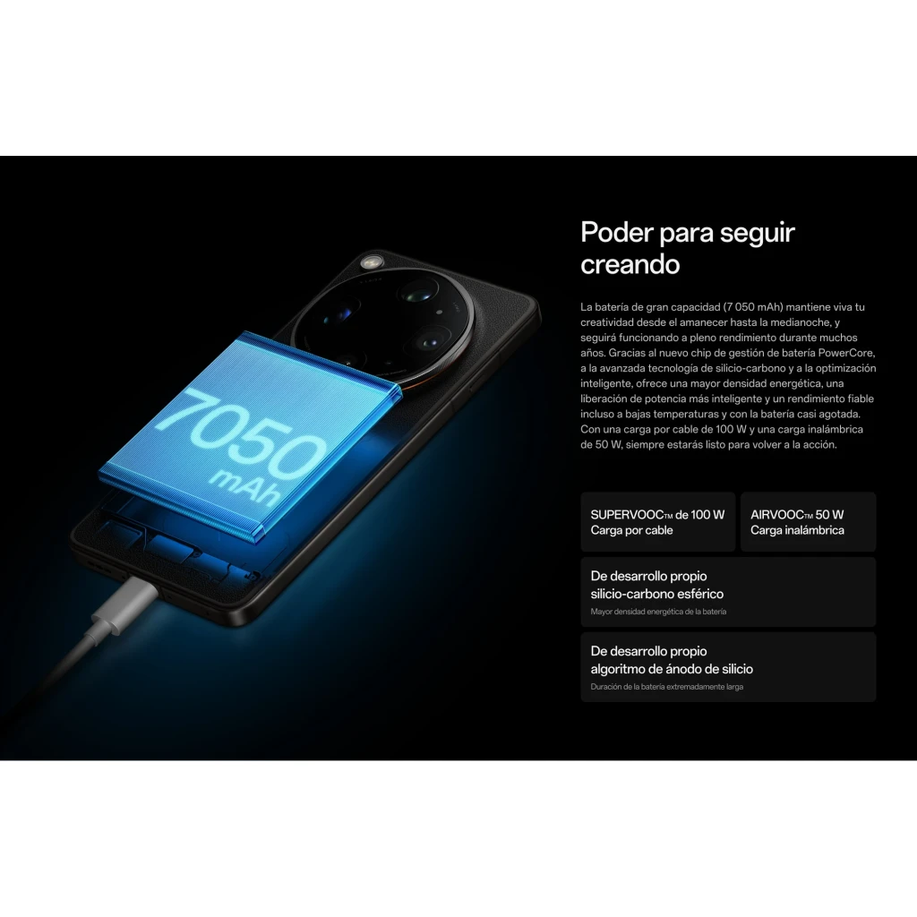 Smartphone Oppo Find X9 Ultra 5G en color Tundra Umber con módulo de triple cámara Hasselblad circular, pantalla amplia y batería 7050 mAh con carga rápida