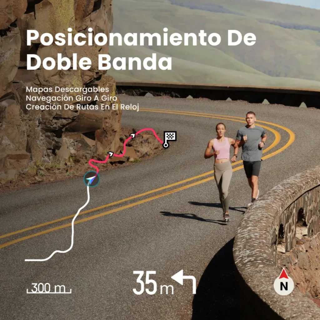 Amazfit Cheetah 2 Pro con GPS de doble banda, mapas descargables y navegación giro a giro para running
