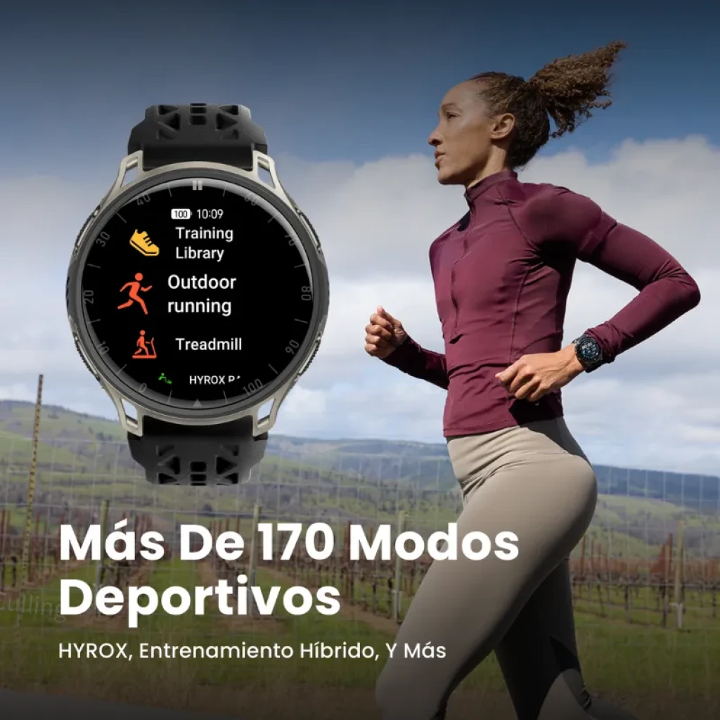 Amazfit Cheetah 2 Pro negro, interfaz muestra más de 170 modos deportivos y GPS WiFi