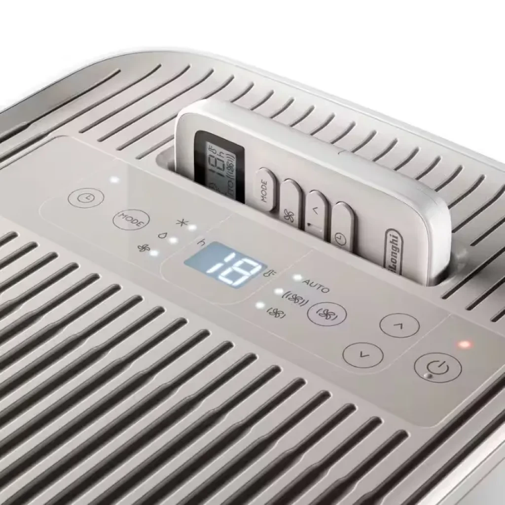 Panel LED integrado en la parte superior del De'Longhi PAC ES72 Classic
