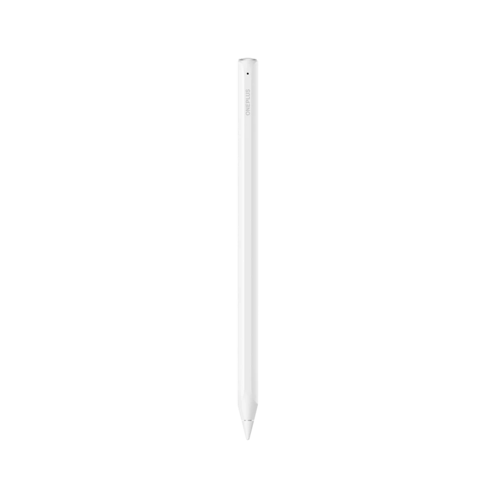 OnePlus Stylo Pro 16384 Niveles Motor Háptico - Lápiz Óptico blanco, punta fina, cuerpo cilíndrico y clip lateral integrado para precisión y control