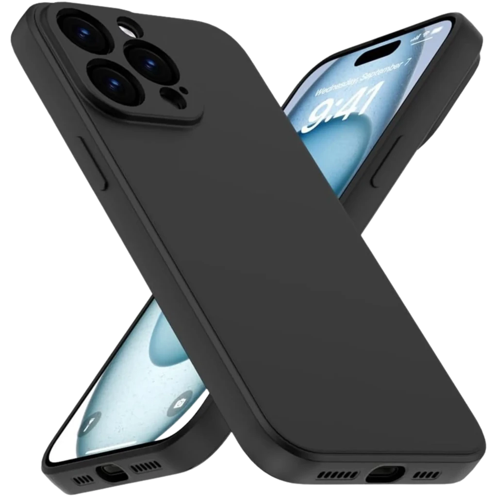Funda Honor 600 Pro 5G Square Liquid Premium Negro con acabado mate, bordes elevados y protección de cámara doble; recortes precisos y botones accesibles