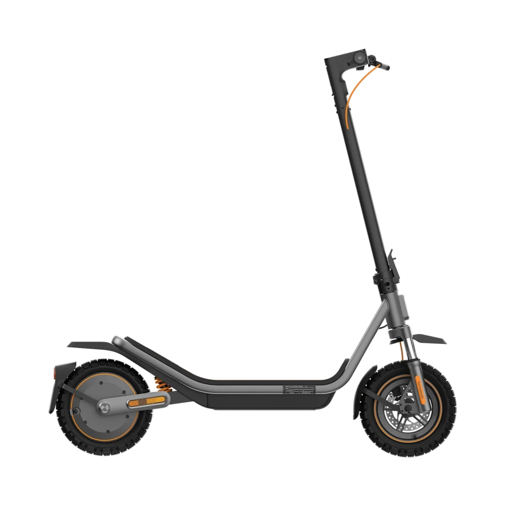 Xiaomi Electric Scooter 6 Pro 1000 W 70 km 25 km/h 12 pulgadas; patinete gris con chasis robusto, neumáticos gruesos con tacos y cableado naranja visible