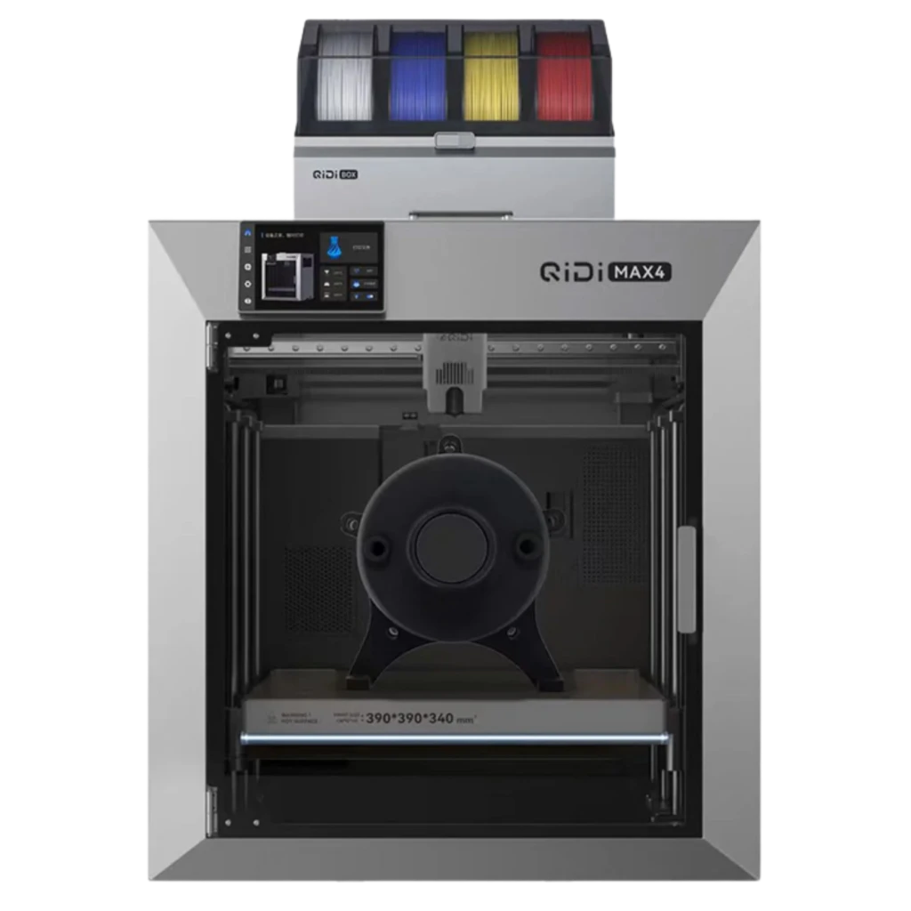 QIDI Tech Max 4 Combo Impresora 3D FDM con chasis metálico, pantalla táctil, carretes multicolor superiores y gran volumen 390 x 390 x 340 mm