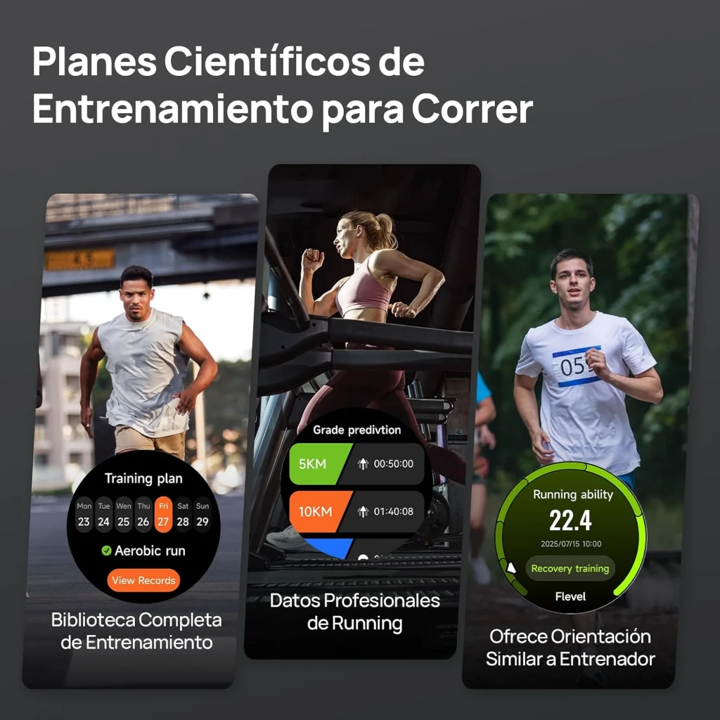 Mibro Watch GS Active 2 gris oscuro con pantalla AMOLED 1,32, correas deportivas y métricas de running; resiste 5 ATM, GPS integrado y hasta 20 días batería