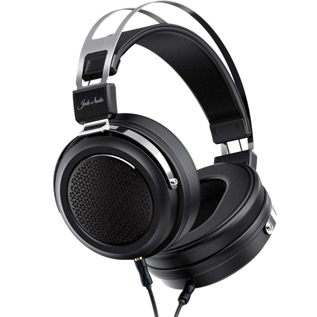 Casque supra-auriculaire FiiO JT1 noir mat, arceau métal double, coques rondes ajourées, coussinets épais, câble détachable, micro intégré, haut-parleur