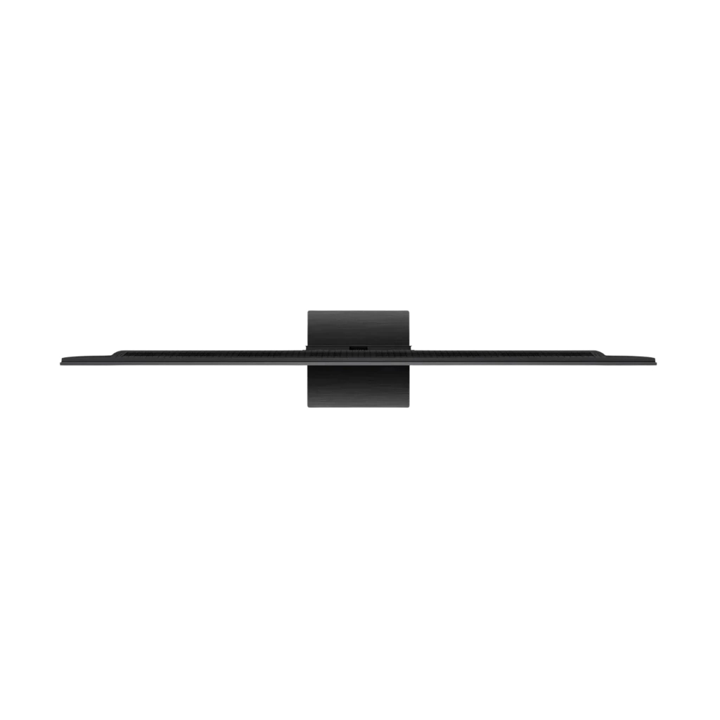 Perfil ultradelgado en negro con base central metálica cepillada; diseño minimalista para TCL 55C7L Smart TV QD-Mini LED 55 pulgadas 4K Google TV