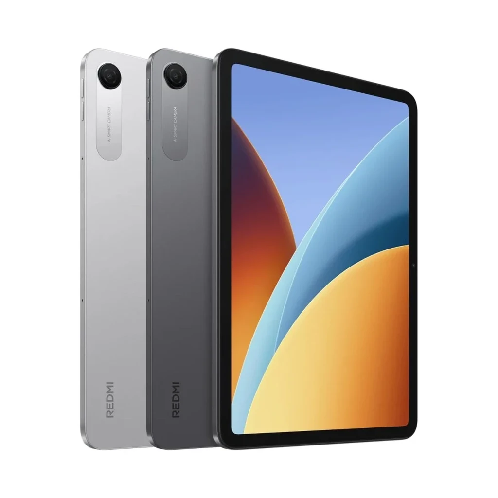 Tablet Xiaomi Redmi Pad 2 WiFi 9,7 pulgadas, 4 GB RAM, 64 GB, color plata. Diseño delgado, marcos finos y cámara trasera vertical en esquina.