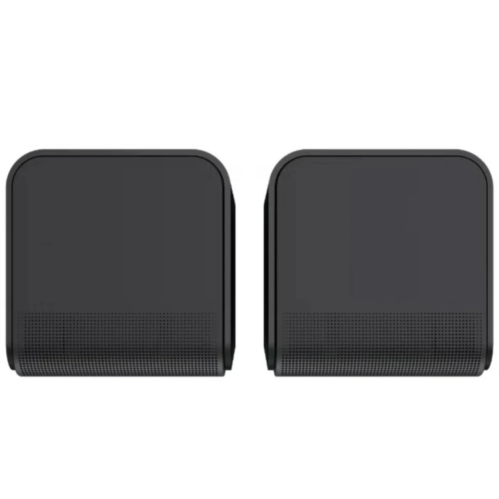 Klipsch Flexus Surr 100 50 W sans fil Dolby Atmos paire de satellites noirs compacts au design minimaliste avec façade perforée et angles arrondis