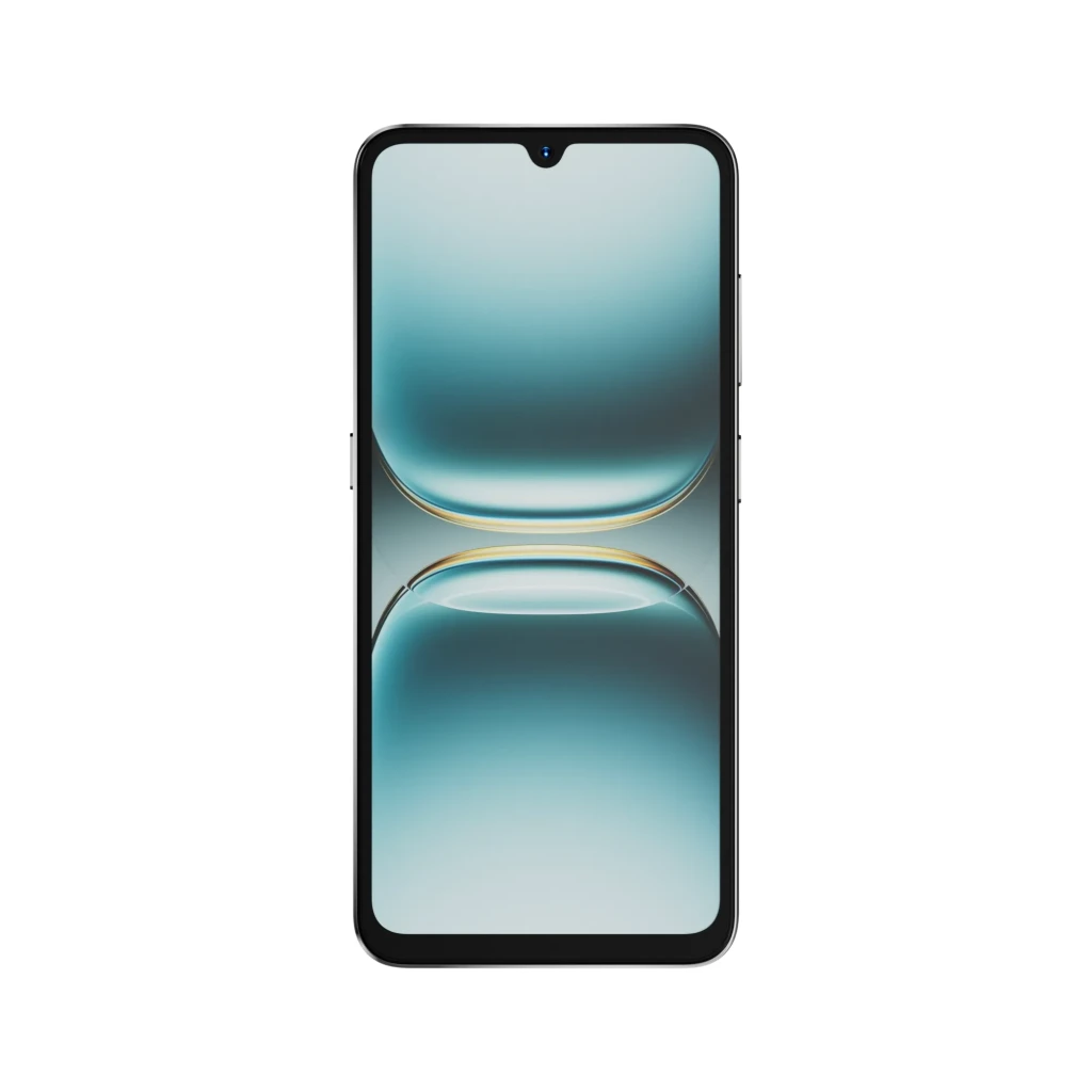 Hotwav X100GT 4G negro con pantalla grande sin marcos, notch en forma de gota y bordes delgados; botones laterales visibles, diseño minimalista elegante