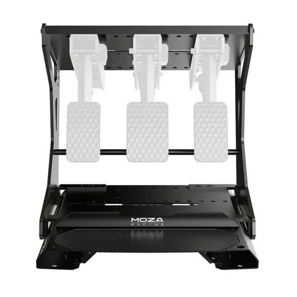 Kit d inversion des pédales CRP2 MOZA en acier robuste, support noir, structure inclinée pour montage solide, compatible pédales triples de simulation