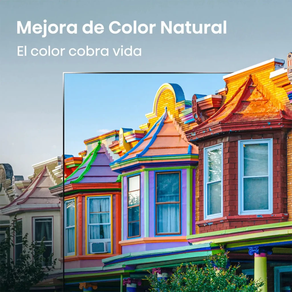 Hisense 40A4S Smart TV QLED 40 pulgadas Full HD negro con biseles delgados y colores vibrantes; pantalla plana ideal para detalle y contraste nítidos