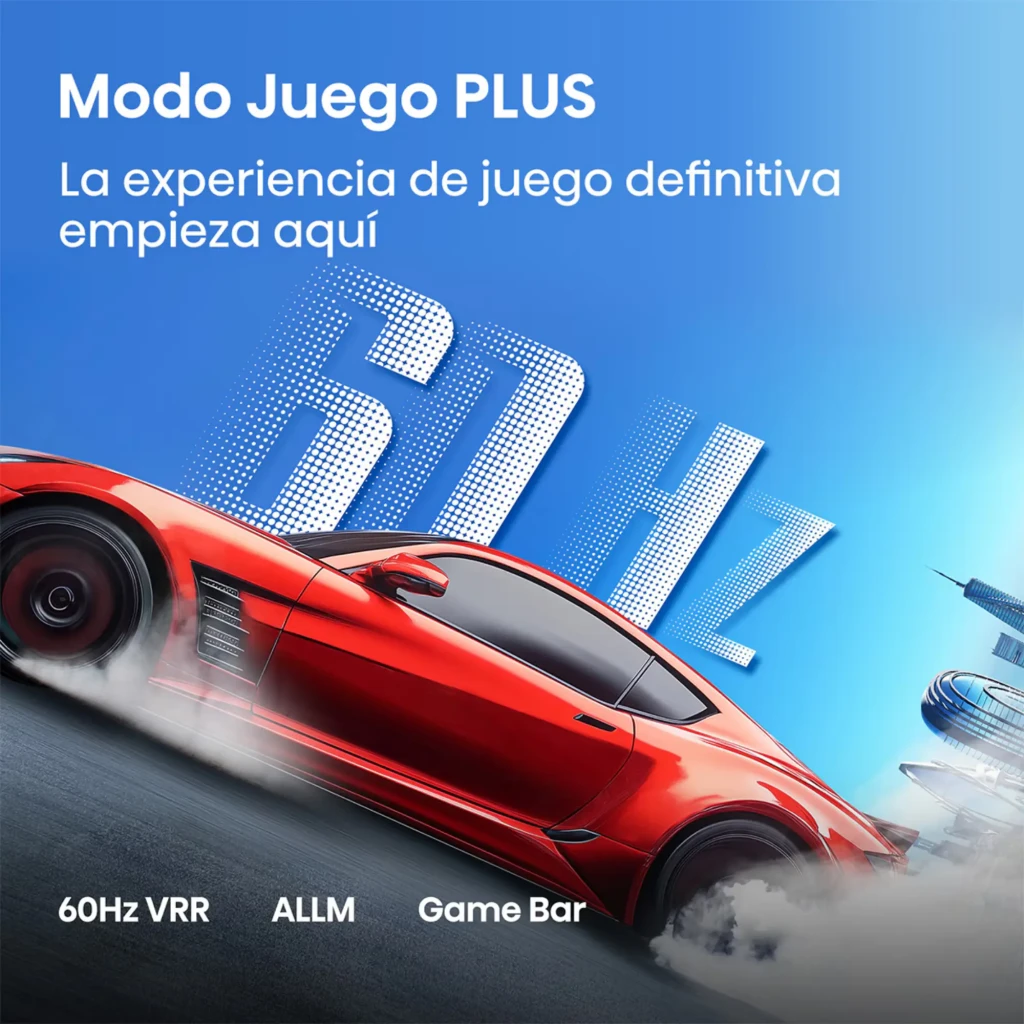 Hisense 50A6S Smart TV QLED 50 pulgadas 4K Ultra HD negro con Modo Juego PLUS, 60 Hz, VRR, ALLM y Game Bar para experiencia fluida y colores vivos