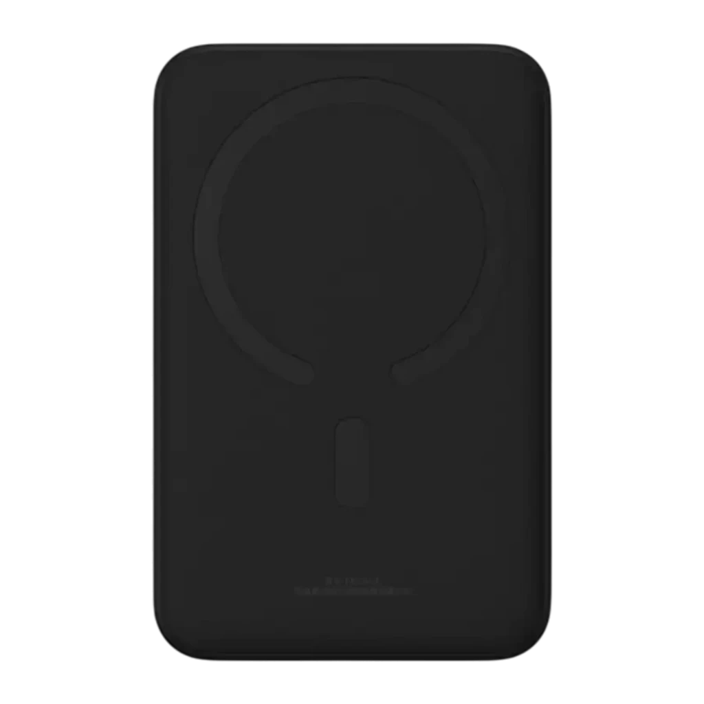 Power Bank Baseus EnerFill FM41 Ultra Mini Magnetic Negro con diseño compacto, acabado mate y aro magnético central para acople MagSafe