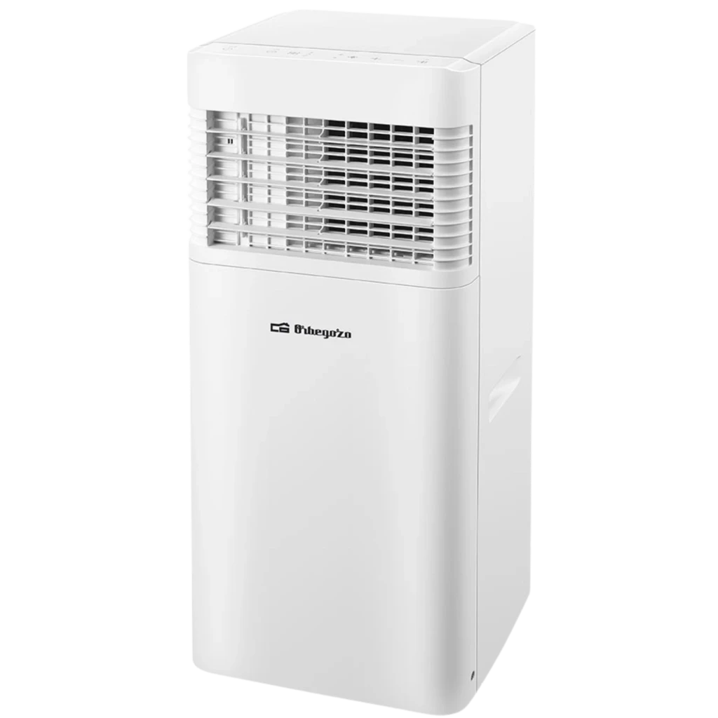 Orbegozo ADR 9000 aire acondicionado portátil blanco, diseño vertical con rejilla frontal amplia, panel superior táctil y asas laterales para fácil traslado