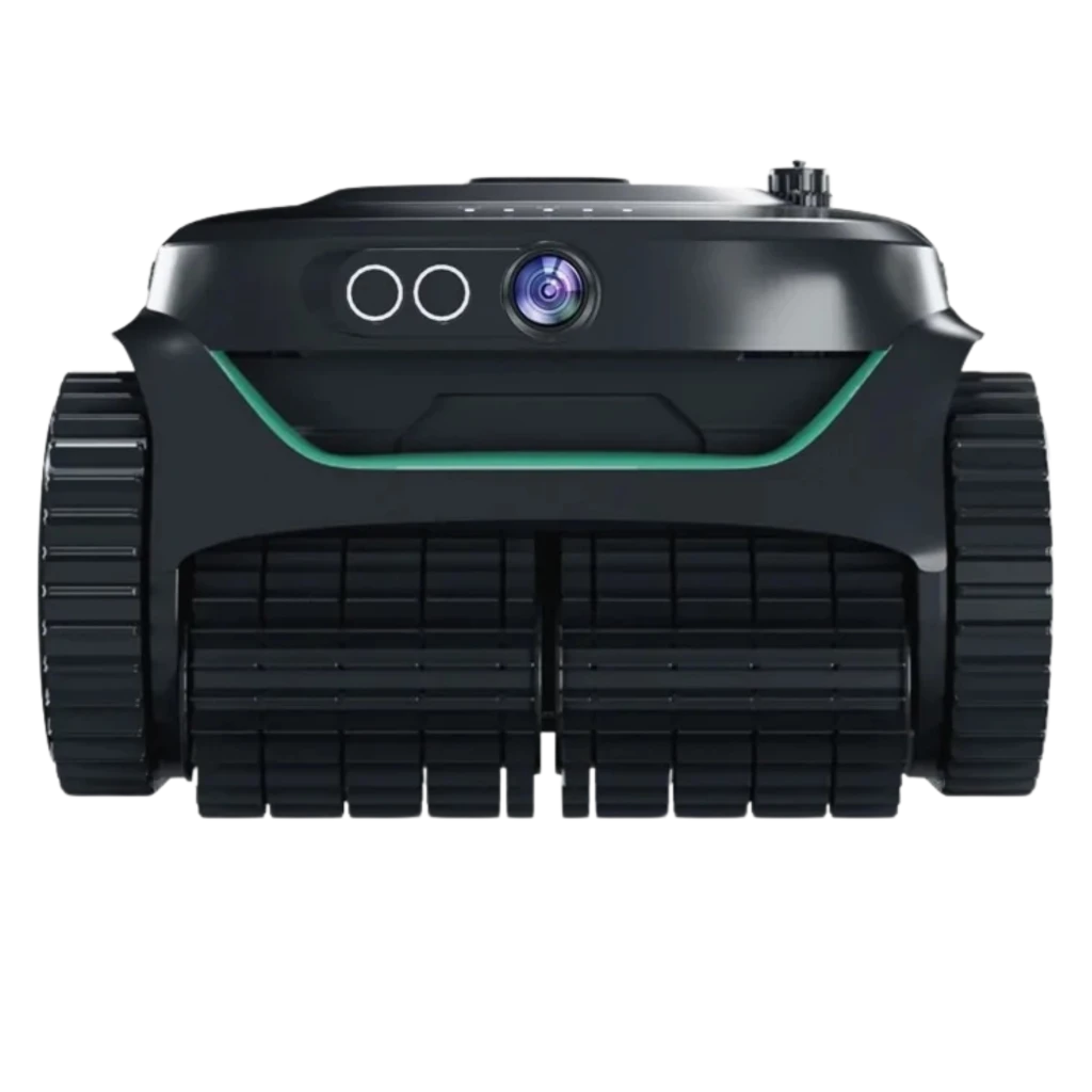 Wybot C2 Pro Vision Robot Limpiafondos Visión AI con cámara frontal, doble sensor, oruga de agarre y cepillos anchos para limpieza de piscina eficiente