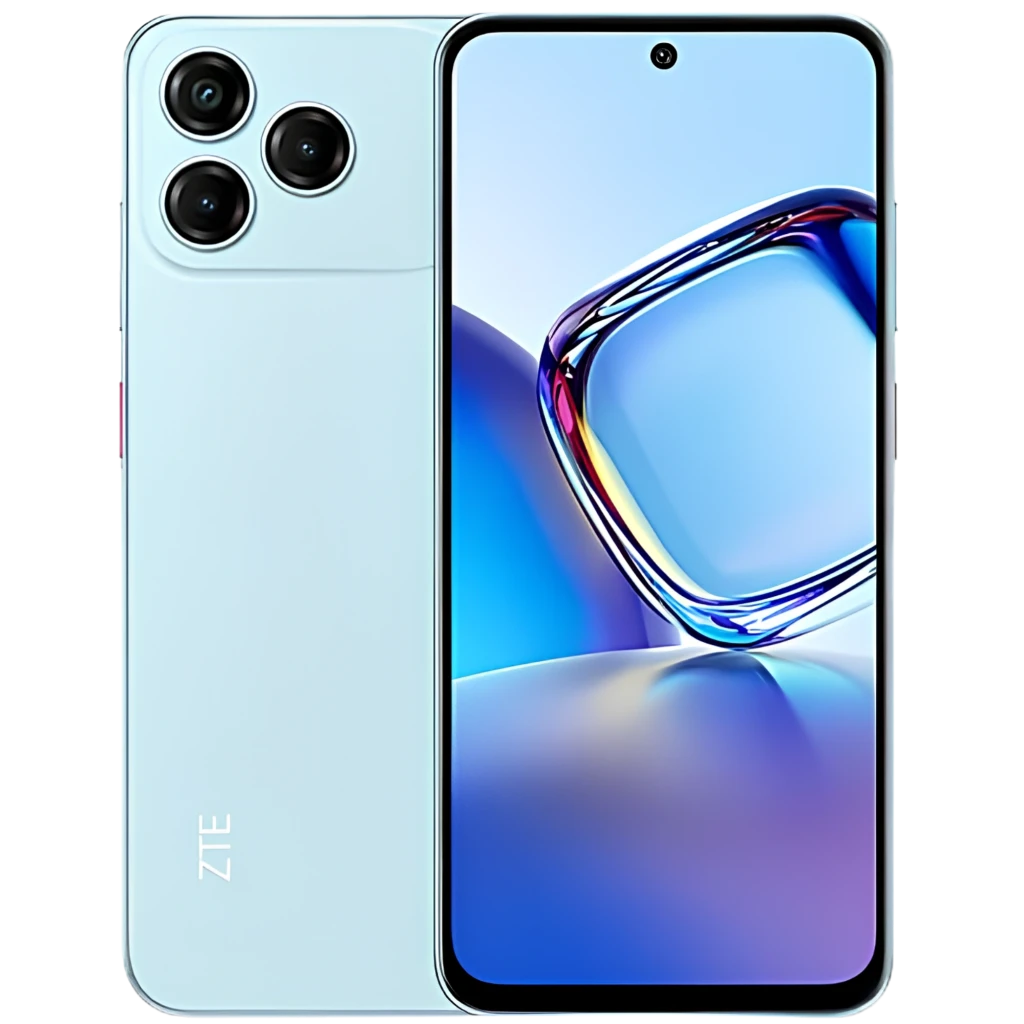 ZTE Blade V80 Vita 4G 256 GB Cyan 4GB 120Hz con pantalla perforada y biseles delgados, triple cámara trasera en módulo circular y acabado cyan mate elegante