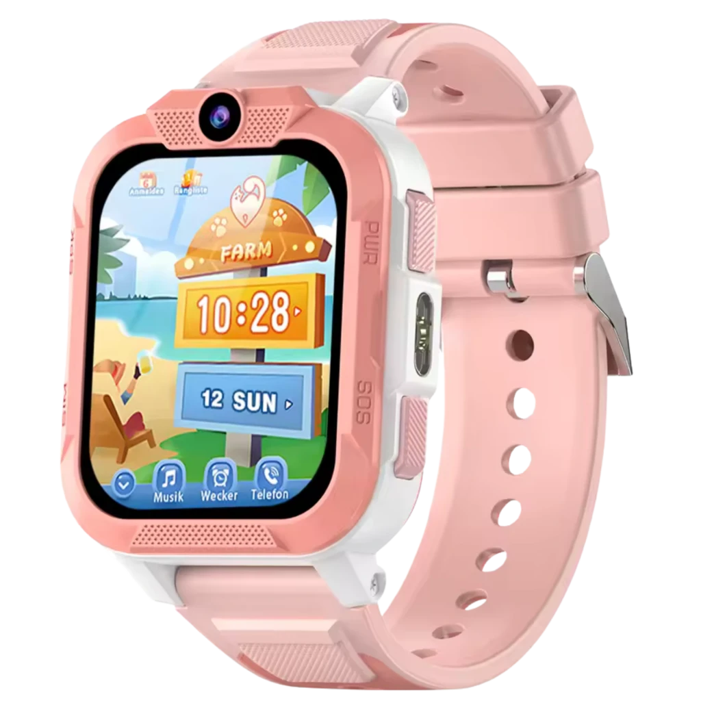 Blackview Z40 Pro Smartwatch Infantil 4G GPS Videollamada IP68 Rosa con pantalla táctil a color, cámara frontal, botones SOS y correa ajustable de silicona