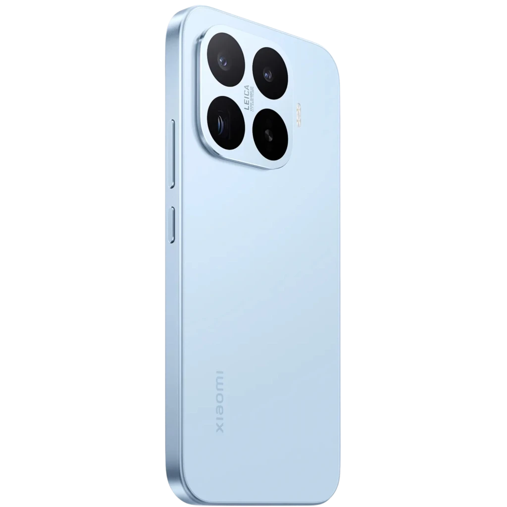 Xiaomi 17T 5G azul con módulo de cámara cuádruple Leica en esquina, bordes planos, acabado mate y botones laterales; 512 GB y 12 GB RAM