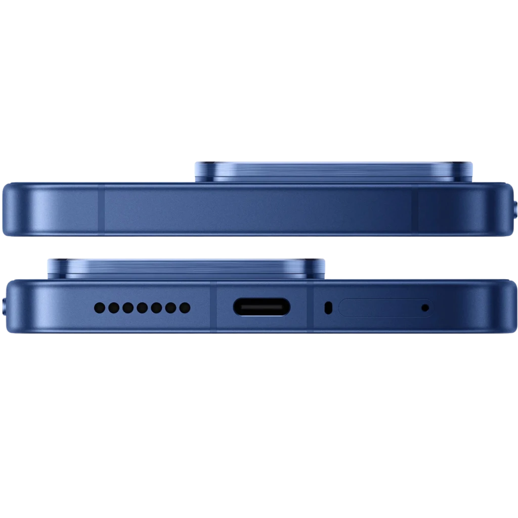 Xiaomi 17T Pro 5G 512 GB Azul con marco metálico azul, módulo de cámara sobreelevado, altavoz, micrófono y puerto USB-C en bordes planos y elegantes