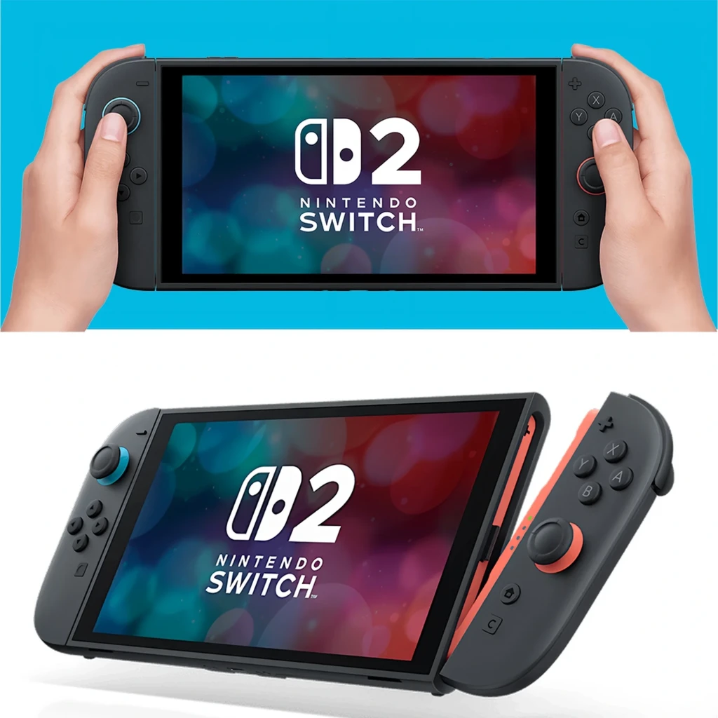 Magnetic Set S2 Mando Inalámbrico compatible con Switch 2 en lavanda y turquesa, diseño ergonómico con sticks y botones visibles, acople magnético seguro