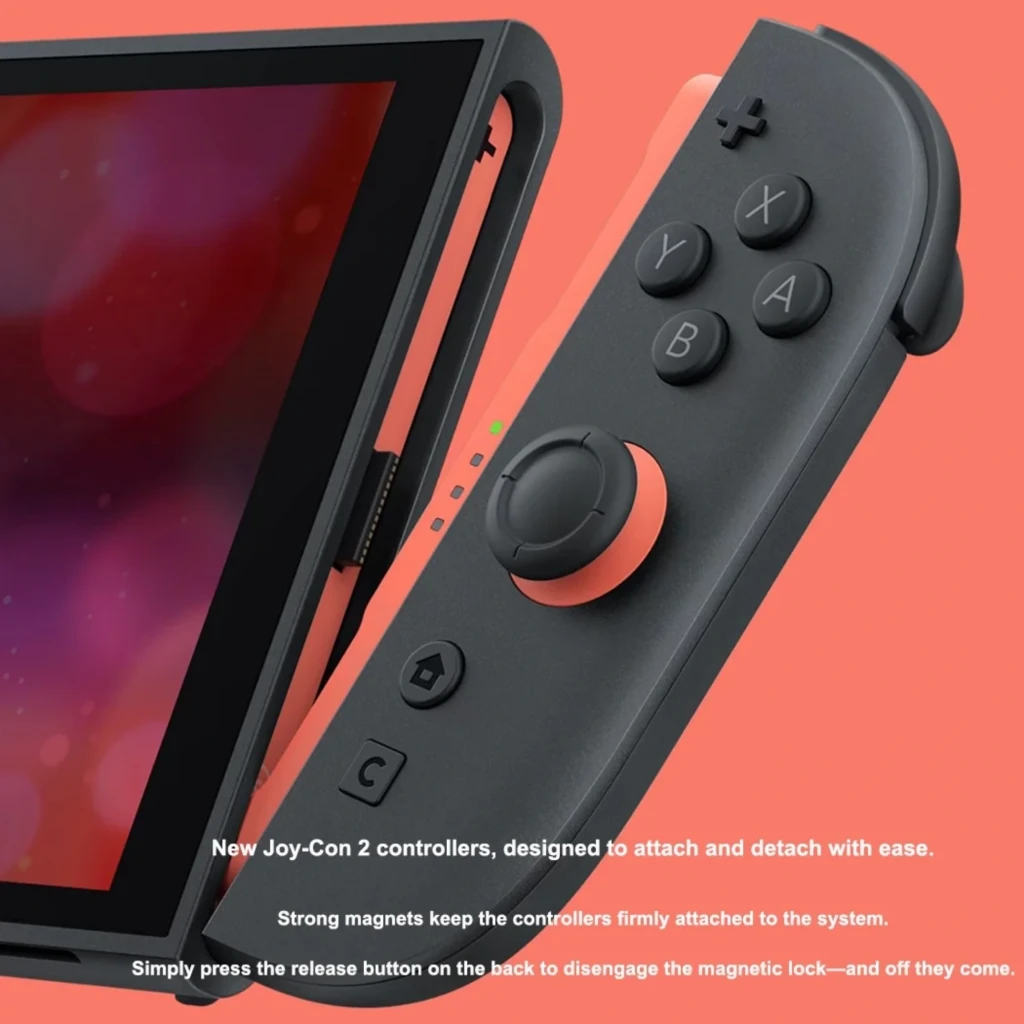 Magnetic Set S2 Mando Inalámbrico compatible con Switch 2 Lavanda/Turquesa: Joy-Con magnético, botones A/B/X/Y, joystick coral, diseño ergonómico y