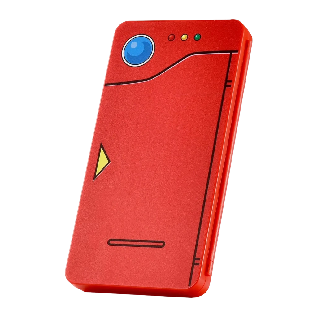 Estuche Funlab Switch Game Storage 24 Card Slots rojo, compacto y rígido, diseño tipo Pokédex con detalles impresos, cierre seguro y capacidad para 24