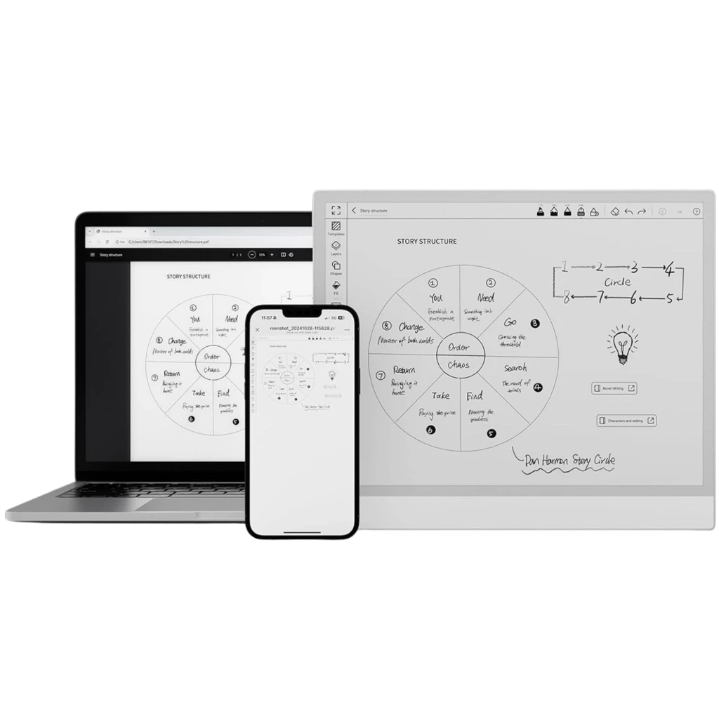ONYX BOOX Note Max eReader 13,3 pulgadas E Ink Carta 1300, pantalla grande mate, biseles finos, botones laterales, interfaz de notas y diagramas en pantalla