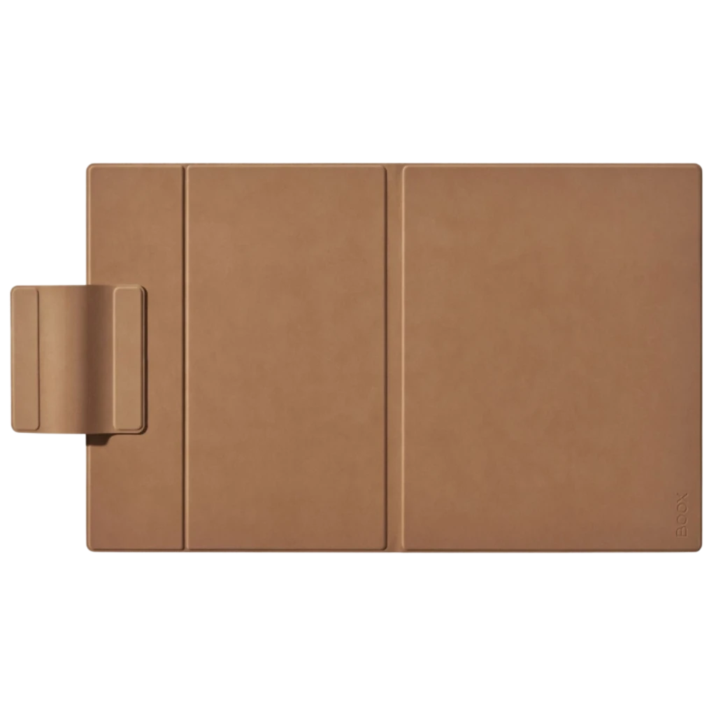 BOOX Funda Magnética para Go 10.3 Gen II Moca en cuero sintético marrón, cierre magnético, pliegue triple para soporte y soporte lateral para lápiz