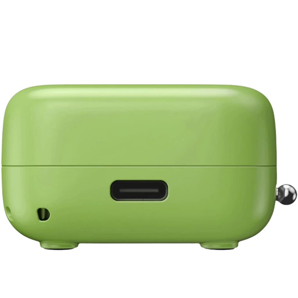 Cargador inalámbrico verde compacto para BOOX Tappy Pasapáginas con puerto USB-C centrado, indicador lateral y acabado liso redondeado
