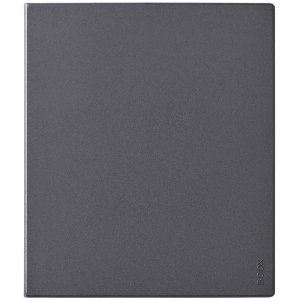 BOOX Magnetic Funda para Note Max 13.3 Cyan Black con acabado liso mate, color gris oscuro, diseño tipo libro, cierre magnético y logo BOOX discreto en la