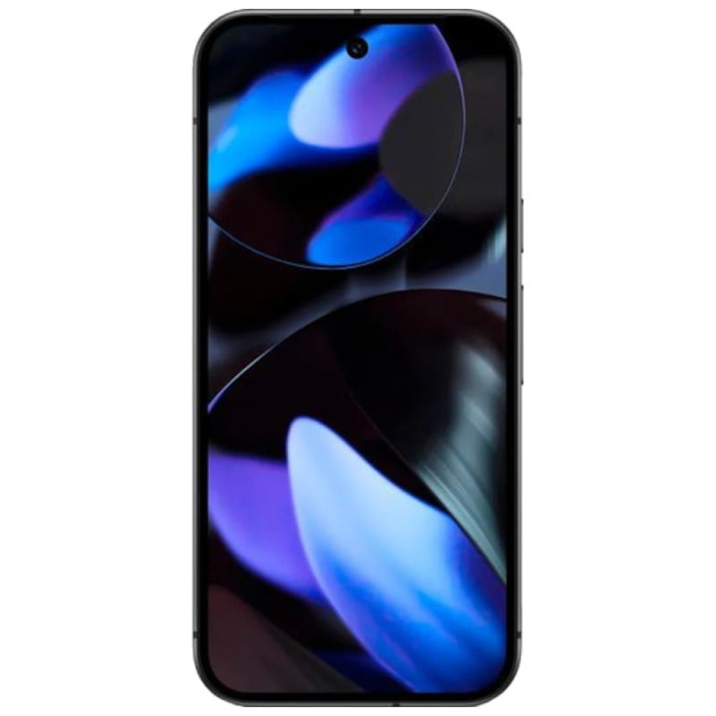 Google Pixel 9 5G 128GB Obsidiana recondicionado em excelente condição, tela frontal ampla com bordas finas e furo central para câmera selfie