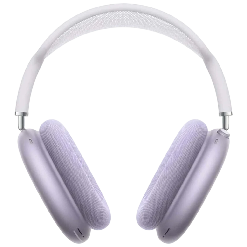 Auriculares Apple AirPods Max púrpura con diadema acolchada blanca, copas circumaurales de malla, acabado mate y puerto USB-C, renovado estado premium