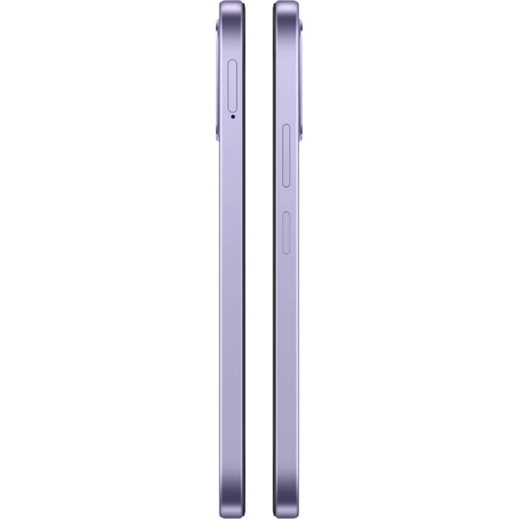 OPPO A6X 5G 256 GB Lila 8 GB MediaTek Dimensity con marco plano lila, perfil delgado, botones laterales y acabado mate elegante