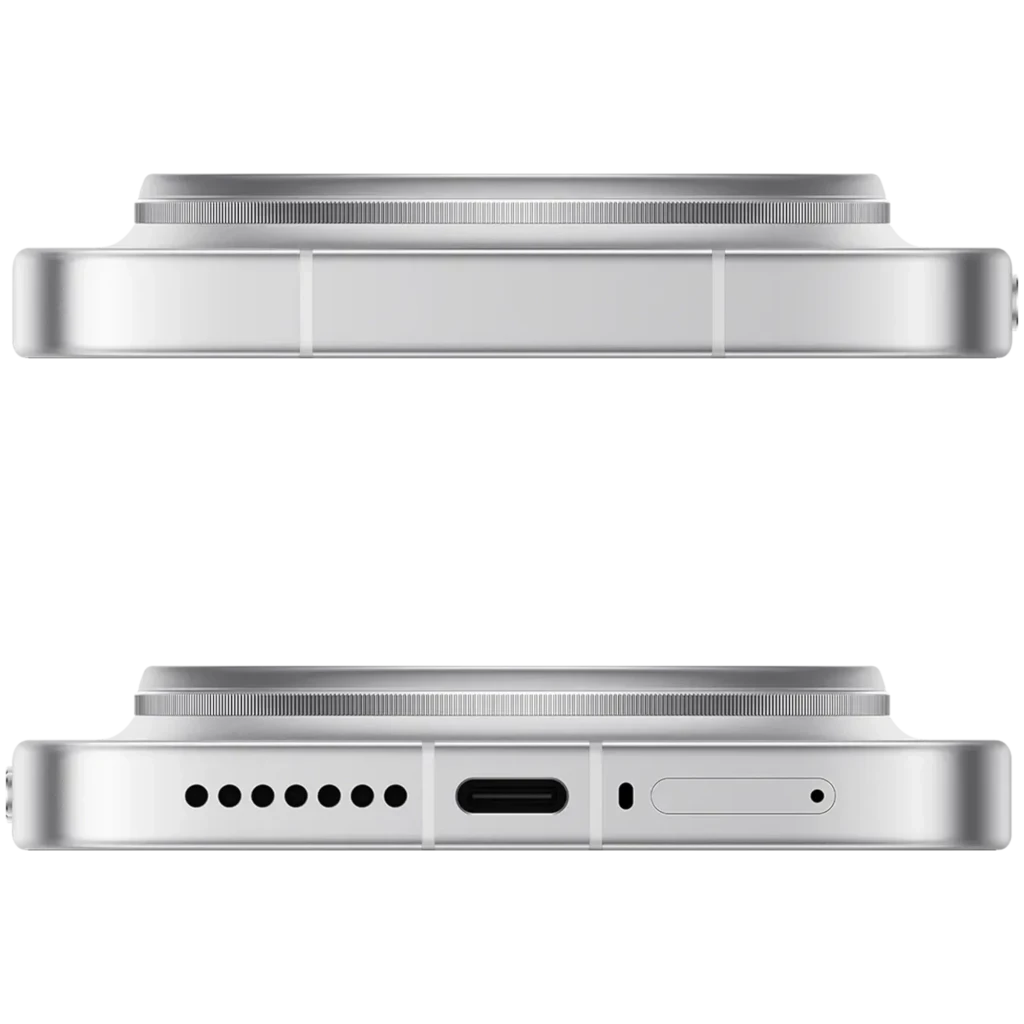 Xiaomi 17 Ultra 512GB Blanco con bordes metálicos, gran módulo de cámara saliente, puerto USB-C, altavoces y bandeja SIM; incluye Kit de Fotografía
