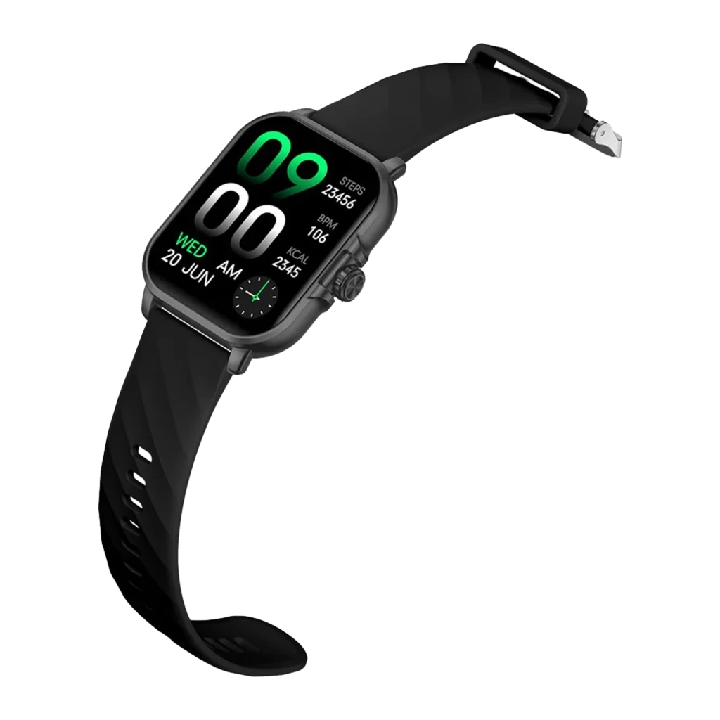 Black Shark GT3 Neo2 Smartwatch negro con pantalla cuadrada grande, correas de silicona negras, diseño deportivo, pantalla con pasos, ritmo y fecha,