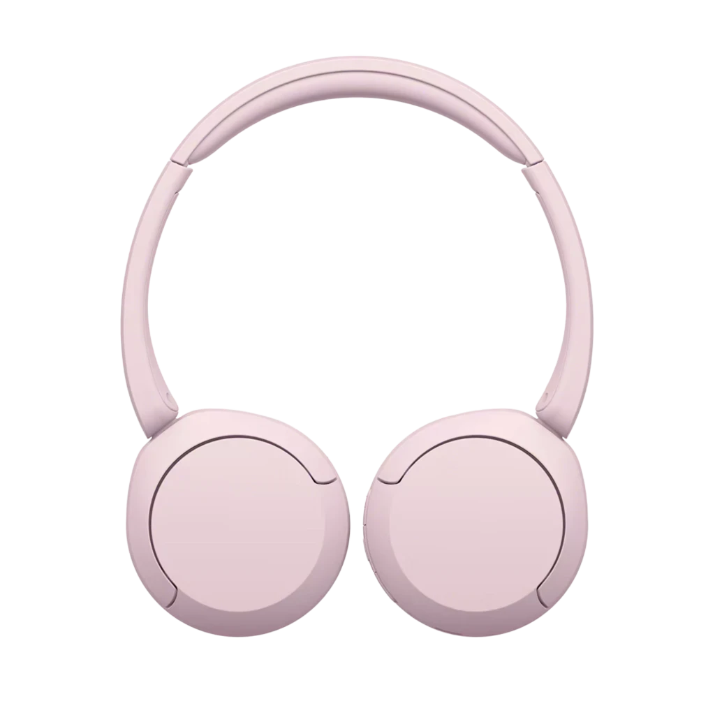 Auriculares Sony WH-CH520 rosa, diadema acolchada y almohadillas circumaurales suaves, diseño plegable y minimalista, acabado mate uniforme