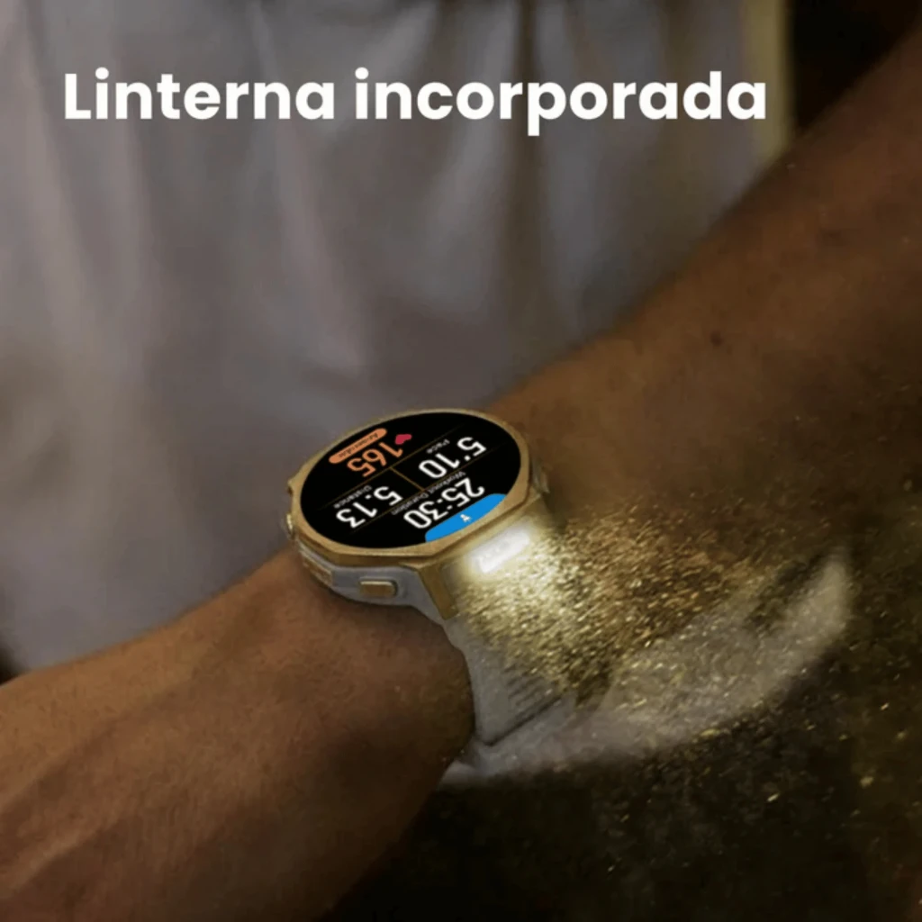 Amazfit T-Rex 3 Pro GPS en color Tactical Black con linterna incorporada, pantalla a color y correa robusta; resiste polvo y uso intenso en exterior