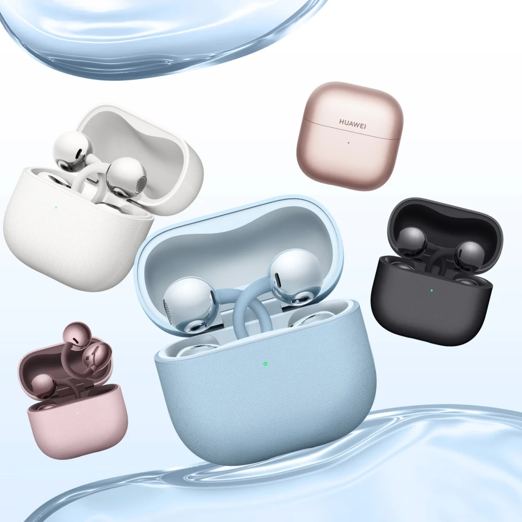 Huawei FreeClip 2 Rose Gold - Auriculares Bluetooth con estuche compacto. Varios colores, diseño elegante, acabado metálico y cápsulas redondeadas.