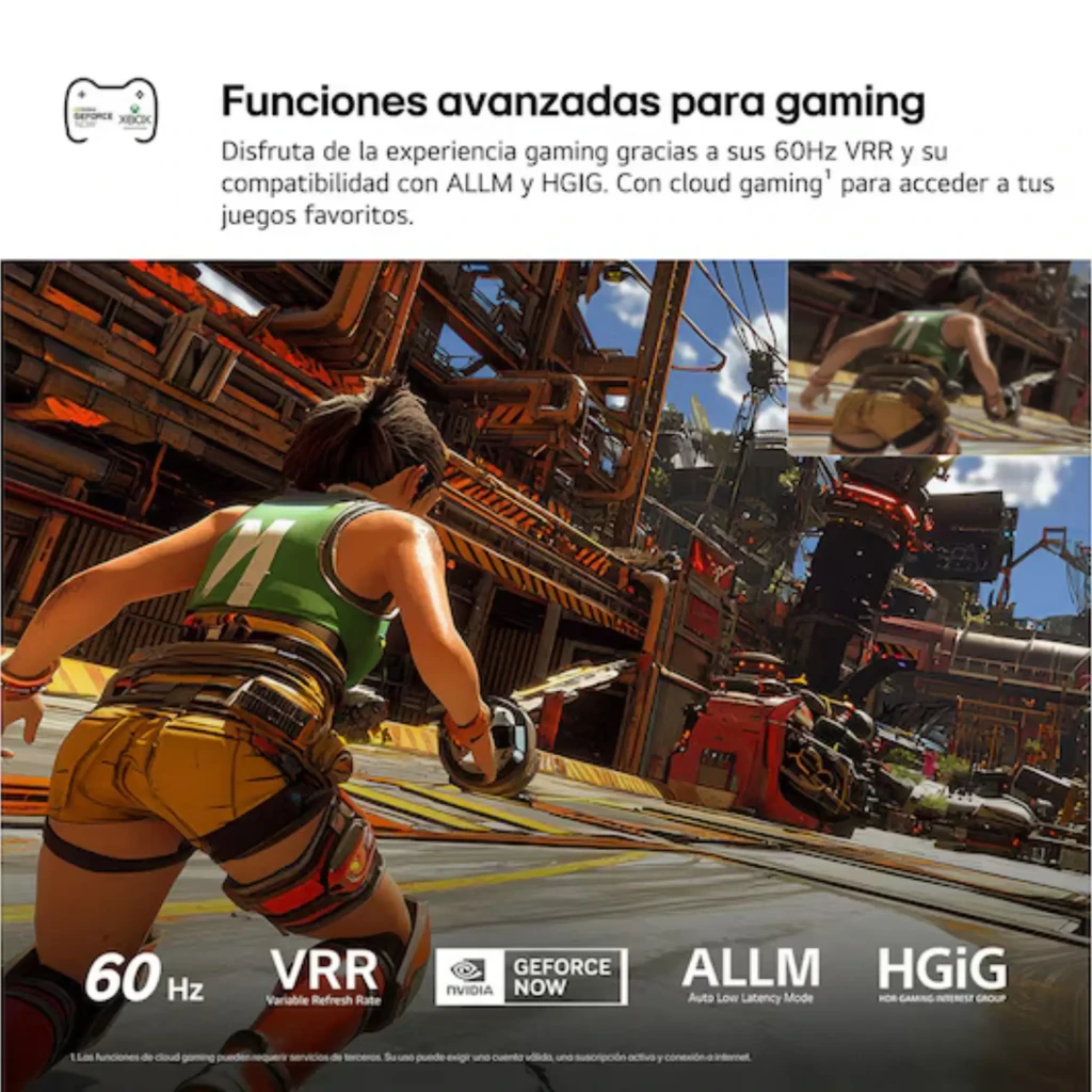 LG 50QNED86B6B Smart TV 50 pulgadas QNED MiniLED 4K con panel delgado, biseles finos y modo gaming 60 Hz, VRR, ALLM y HGiG en color negro