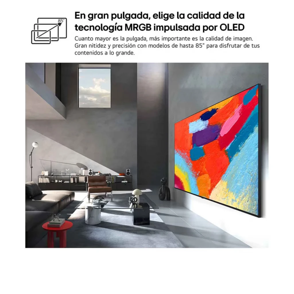LG 50MRGB87B6B Smart TV 50 pouces 4K MiniLED RGB avec cadre fin, couleurs vives et contraste élevé, idéal pour salon moderne, image nette et lumineuse