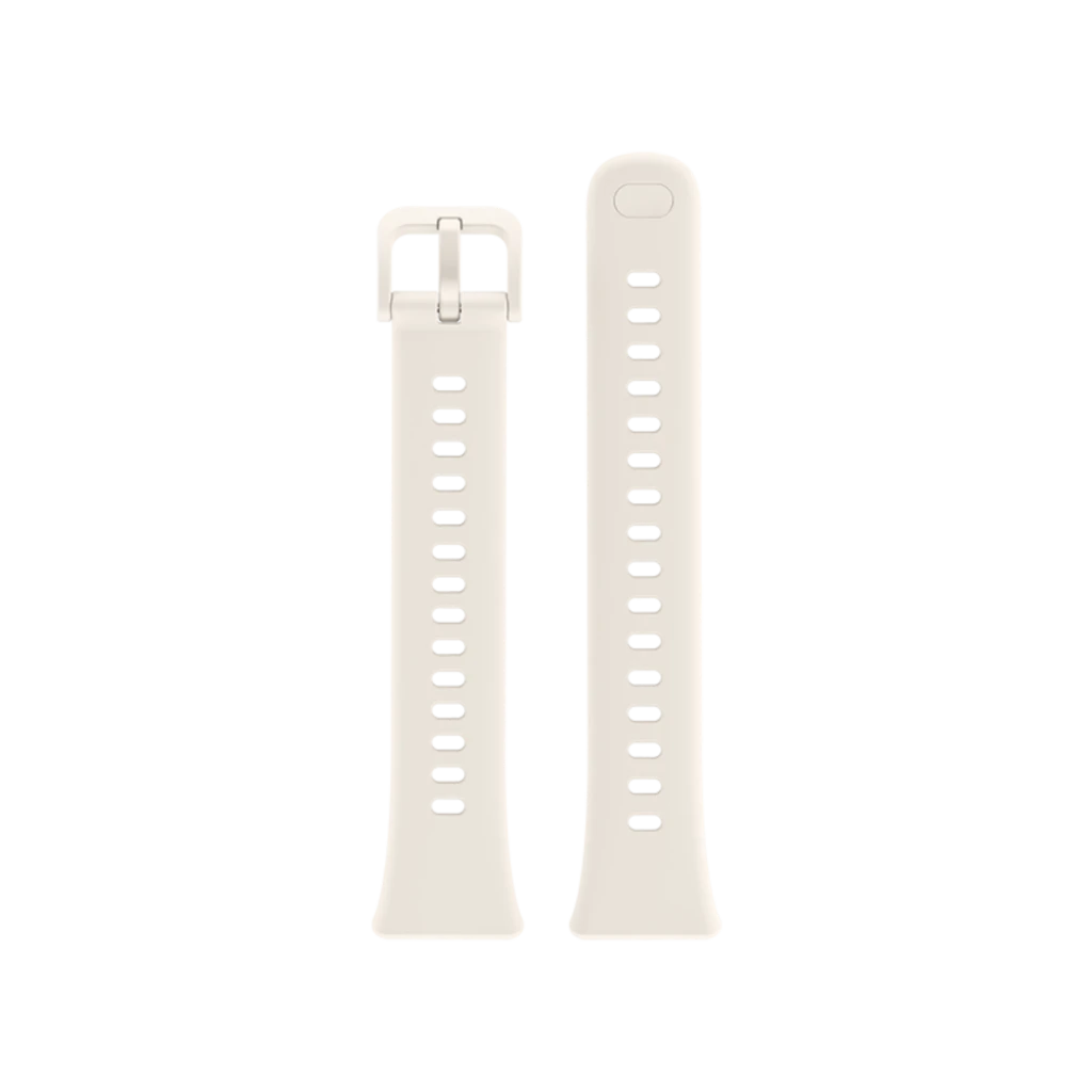 Correa blanca para Huawei Band 11, material flexible con múltiples orificios de ajuste, hebilla metálica y diseño estrecho compatible con pantalla 1,62