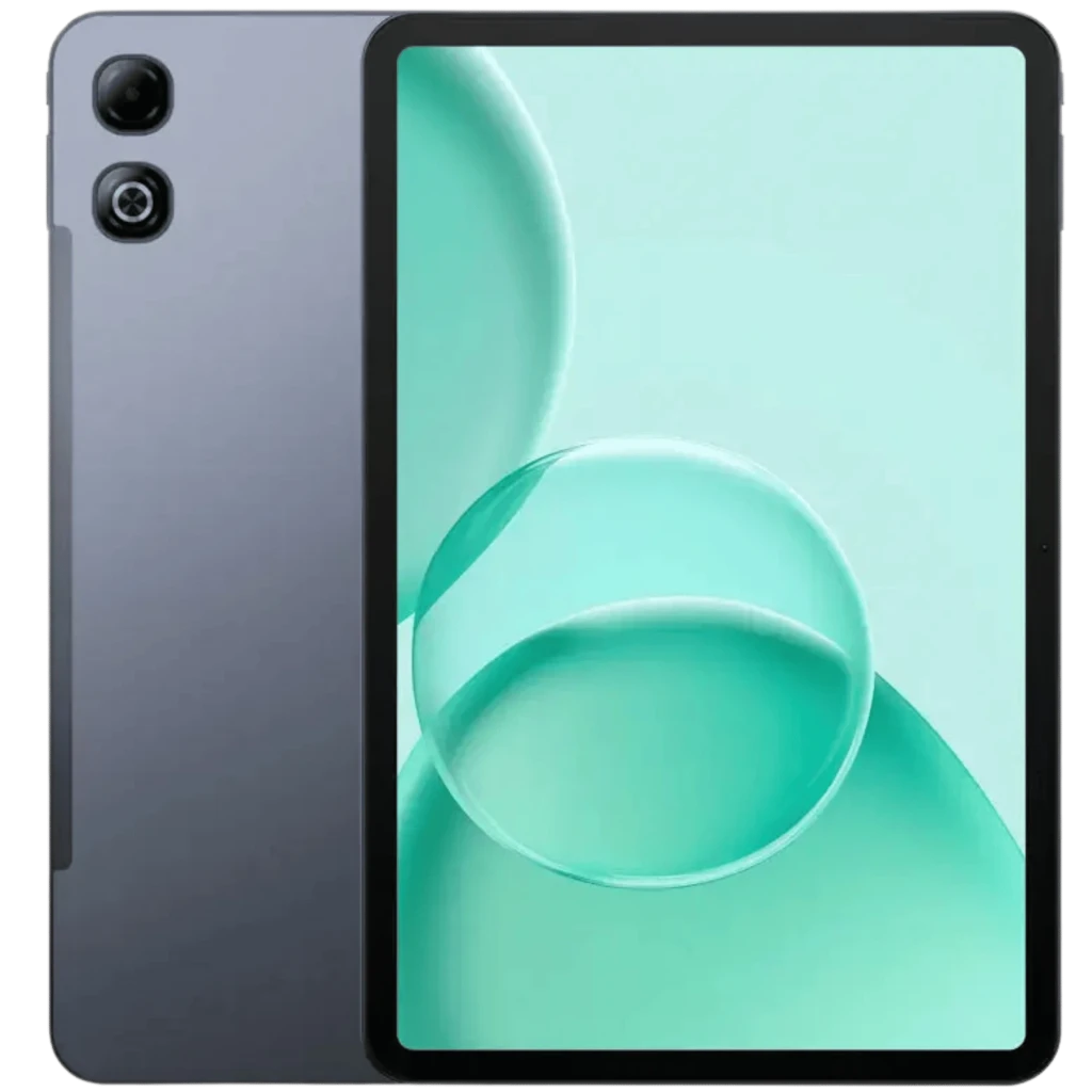 Doogee Tab G6 Max gris con pantalla IPS de 13,4 pulgadas, marcos delgados, cámara dual trasera vertical y frontal en bisel superior, diseño metálico elegante