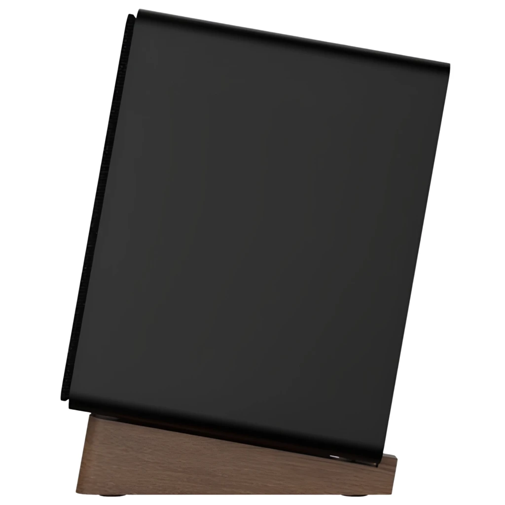 Onkyo GX-30ARC Creator Speaker 2×25 W Bluetooth Negro con carcasa negra minimalista y base inclinada de madera, diseño compacto y elegante