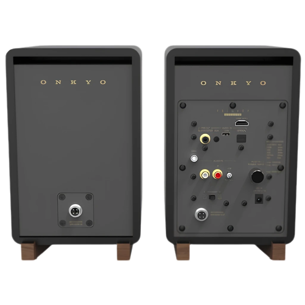Onkyo GX-30ARC Creator Speaker 2×25 W Bluetooth Negro con acabado mate, panel trasero con múltiples entradas RCA, óptica, USB y controles, bases de madera