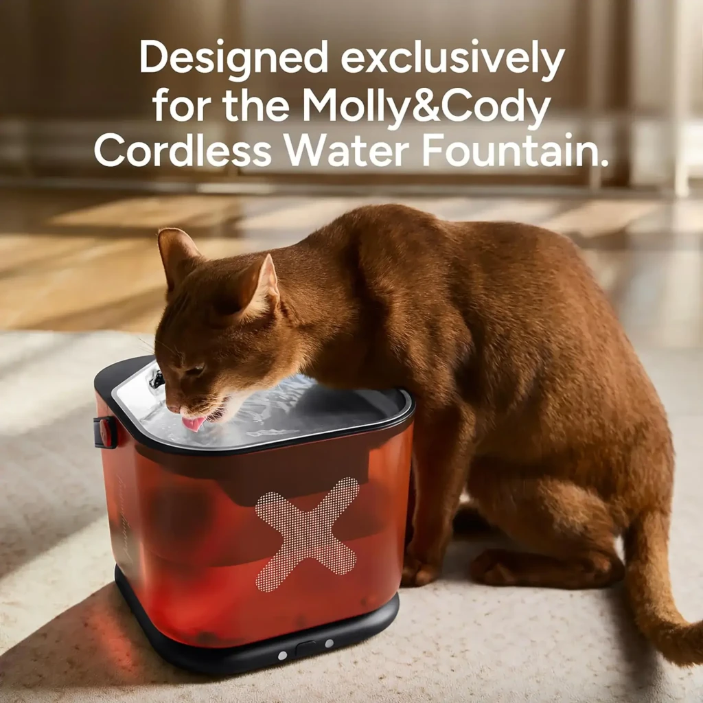 Filtros de recambio Molly & Cody RF-11: cartuchos blancos compactos con triple filtración, aptos para fuente de agua inalámbrica de mascotas