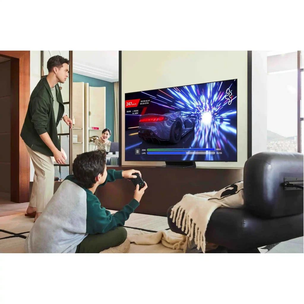 Samsung TQ55S92FAE 55 pulgadas OLED 4K con biseles delgados, imagen vibrante y fluida 144Hz; ideal para juegos con baja latencia y conectividad Wi‑Fi