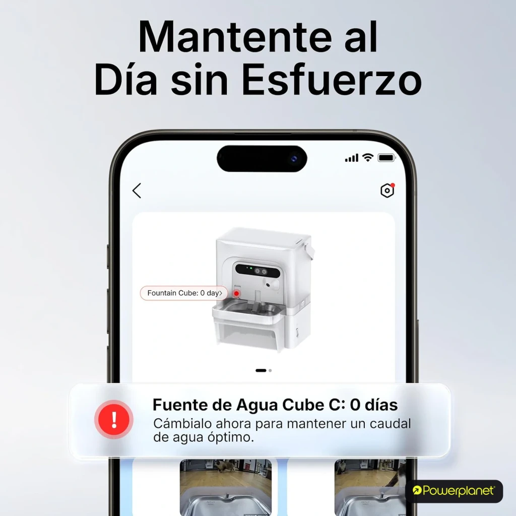 Filtro de repuesto PETKIT Fountain Cube C Pack 5 unidades: cartucho blanco cuadrado con malla fina, indicador de cambio en app y recordatorio de mantenimiento