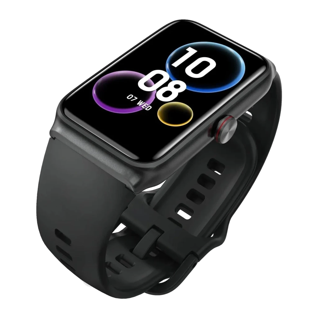 Honor Choice Moecen Band Honor Negro con pantalla AMOLED 1,64, marco rectangular, correas de silicona ajustables y esfera con números y burbujas coloridas